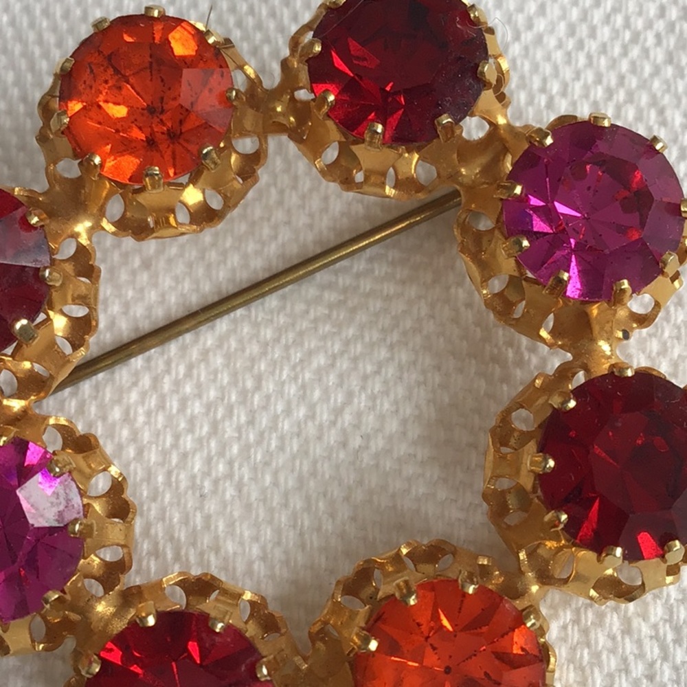 Vintage Austrian Rhinestone Brooch - Picture 4 of 4